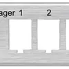 Module d'extension Hager HMS 6×RJ45 Keystone, FLF grd.I, gris 