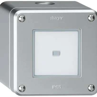 Interruttore AP robusto IP55 schema 3 illuminato alluminio 