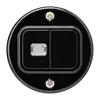 Insert pour interrupteur poussoir lum. ENC basico 1/3+3/1L noir 1 lentille 