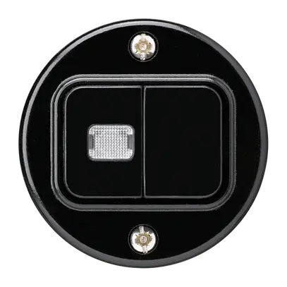 Insert pour interrupteur poussoir lum. ENC basico 1/3+3/1L noir 1 lentille 