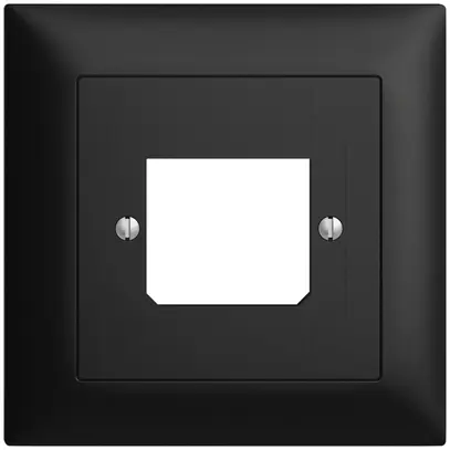 Kit frontal EDIZIOdue noir 88×88mm 1×TT 3×RJ 