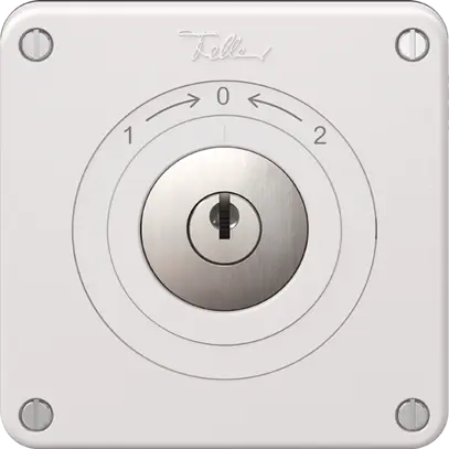 Contact pivotant NEVO, avec serrure&2 clés, KS, 1->0<-2, blanc 