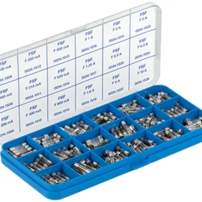 Assortimento di fusibili ritardati, piccola capacità di interruzione (L) 