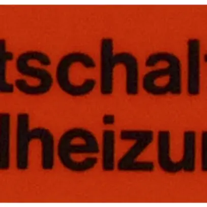 Pannello autocollante (Notschalter Ölheizung) 