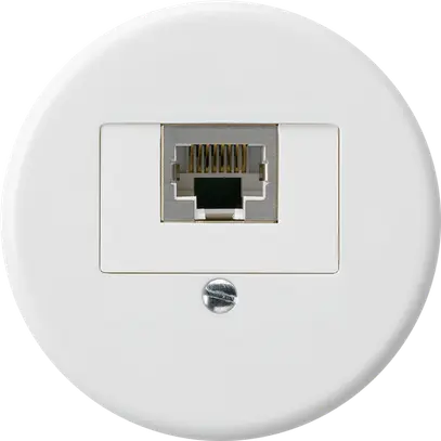 Insert pour boîte ENC basico 1×RJ45s blanc 