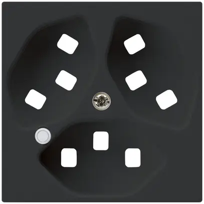 Piastra frontale per presa Hager kallysto 3×T23 illuminato H nero 