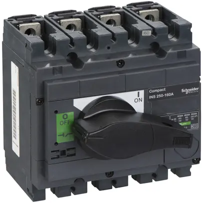 Interupteur de charge Schneider Electric INS 4L 160A avec poignée rotative noir 