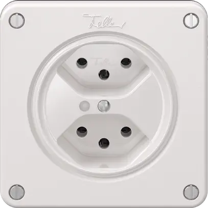 Prise NEVO, 2×T13, a.LED, blanc 