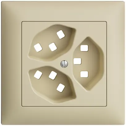 Kit frontale INC EDIZIOdue vanille 88×88mm 3×T23 