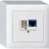 Scatola DSL AP 1×RJ45/1×T+T bianco 