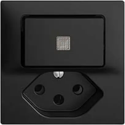 Leuchtkombination LS 3/1L+T13 EDIZIOdue schwarz mit Linse, LED gelb 