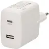 USB-Ladegerät MAX HAURI 1×A+1×C PD 30W 5/9VDC 2.4/2A T26 240VAC weiss 