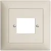 Kit frontal EDIZIOdue crema 88×88mm 4×RJ45 