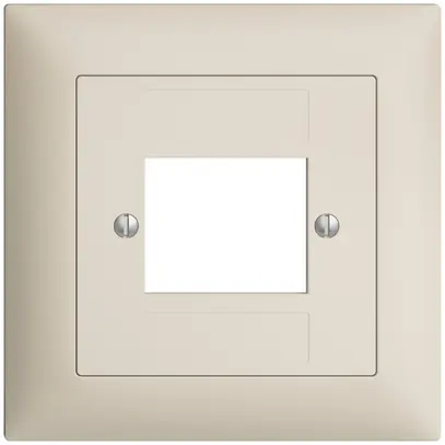 Kit frontale EDIZIOdue crema 88×88mm 4×RJ45 