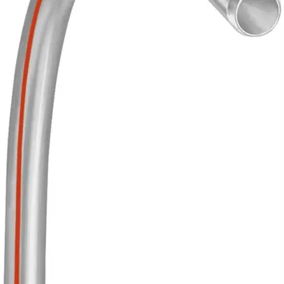 Bogen Symalit PE 90° 92/80 grau mit roten Streifen r=300mm KRB 