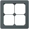 Telaio di copertura INC kallysto.trend 2×2 antracite 154×154mm 