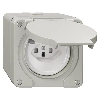 Prise FI NAP NEVO, 30mA, type 23, a.shutter, a.bornes de raccordement, grc 