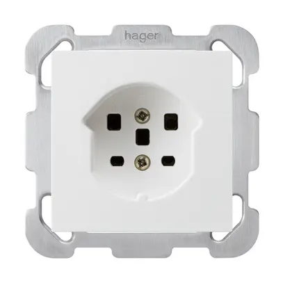 Presa INC kallysto T25 bianco morsetti a vite con piastra di fissaggio 