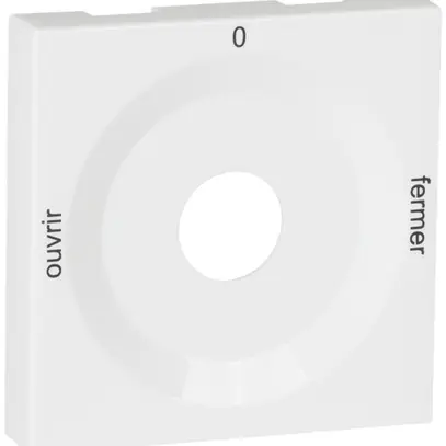 Placca front.p.interr.rotativ. bianco OUVERT-0-FERME 