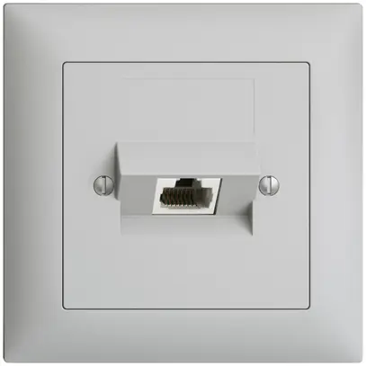 Presa di raccordo INC 1×RJ45/u 4P ITplus EDIZIOdue grigio chiaro 