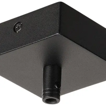 Rosone da soffitto GLENOS, 85×85×27mm con scarico di trazione nero opaco 