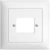 Kit frontal EDIZIOdue blanc 88×88mm 4×RJ45 