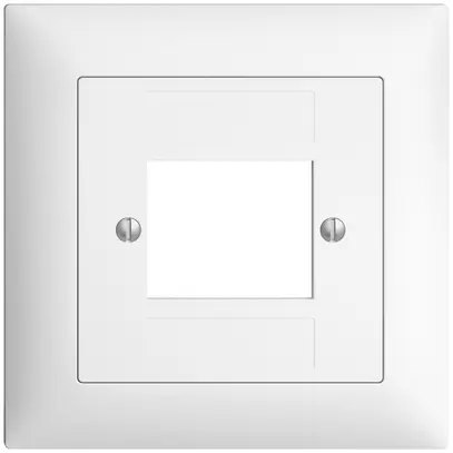 Kit frontal EDIZIOdue blanc 88×88mm 4×RJ45 