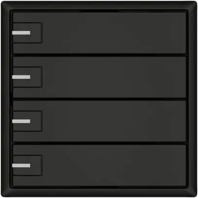 Pulsante KNX RGB EDIZIO.liv SNAPFIX® sensore temp.RGB-LED 4× com.1T ne 