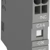 Blocco di contatti ausiliare ABB CA4-01K, 1R 4A AC-15, frontale Push-In 