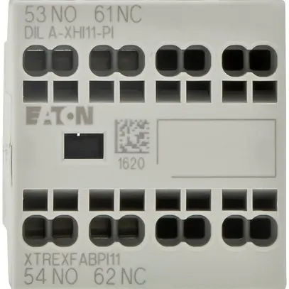 Contact auxiliaire Eaton, 2P, Ith=16A, 1F, 1O, fixation frontale, bornes Push-in 