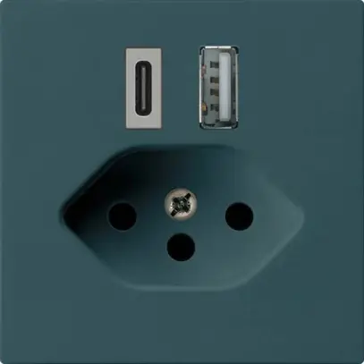 Presa di carica USB kallysto 18W PD 1×tipo A 1×tipo C T13 antracite 