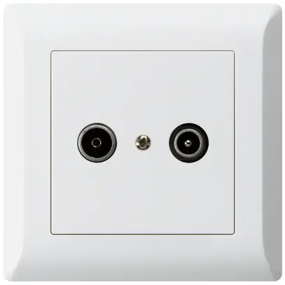 Prise de passage ENC kallysto.line R/TV 14dB blanc 