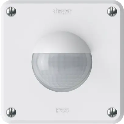 Rilevatore di movimento Hager robusto IP55 A 3 fili bianco 