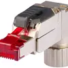 Feldstecker R&M FM45 Slim, RJ45/s/u Kat.6A AWG22…26, gewinkelt, grau/rot 