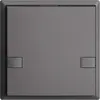 Poussoir univ. ENC 1×2t bornes à vis EDIZIOdue gris foncé, sans LED 