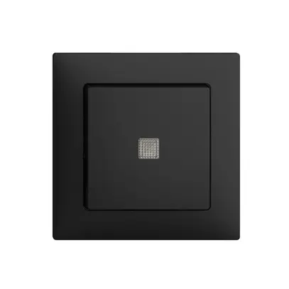 Kit frontal EDIZIOdue noir 60×60mm, lentille, frontale 