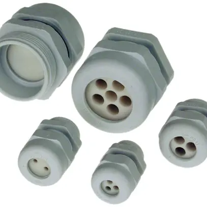 Presse-étoupe WADI Multi, M20 pour 2 câbles Ø6…7mm 9mm PA IP68 gris clair 