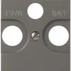 Placca frontale MOS TV/FM/SAT magnesio 2 moduli 