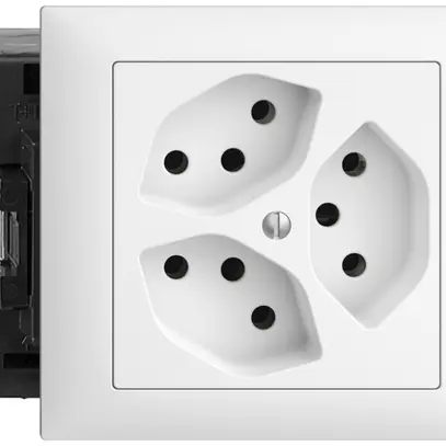 Presa INS EDIZIOdue 3×T13 bianco 49…69mm Snap 