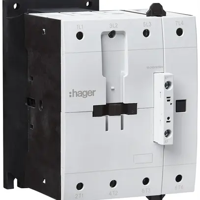 Contattore di potenza Hager 4P 160A da AC-1 tensione di bobina 24VDC 