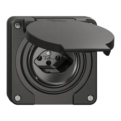 Prise NUP NEVO, 1×T13, IP21, noir 