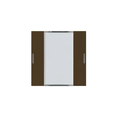 Kit frontal Hager kallysto 2×KNX LED systemlink/easylink brun 