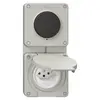 Combinaison NUP NEVO, interrupteur à poussoir schéma 3/1L + prise type 13, grc 
