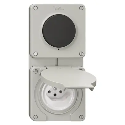 Combinaison NUP NEVO, interrupteur à poussoir schéma 3/1L + prise type 13, grc 