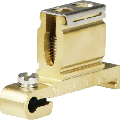Borne de terre joignable Woertz 4…10mm² raccordement à vis 1×1 rail DIN 35mm 