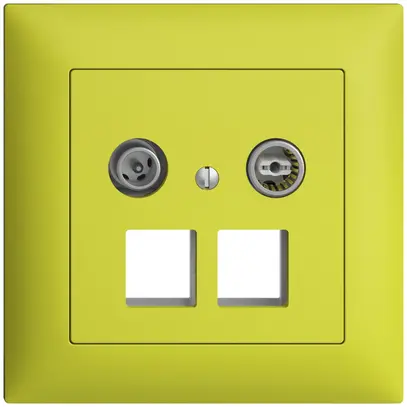 Prise multimédia 11dB ENC Edue FMI, prise terminale/passage, 2×RJ45 Keystone lem 