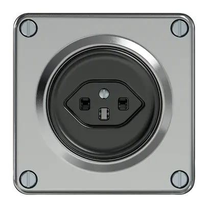 Prise ELEMENT SNAPFIX® 1×type 23 16A 250V IP20 alu 