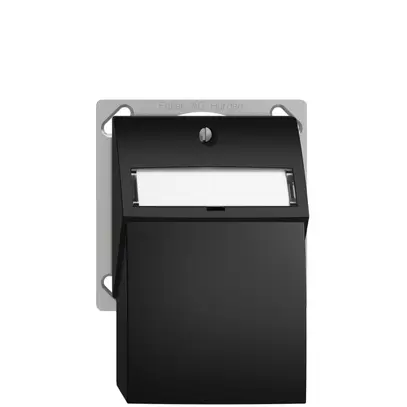 Kit montaggio INC EDIZIOdue, con cappa di uscita dritta, per 2×RJ45, nero 