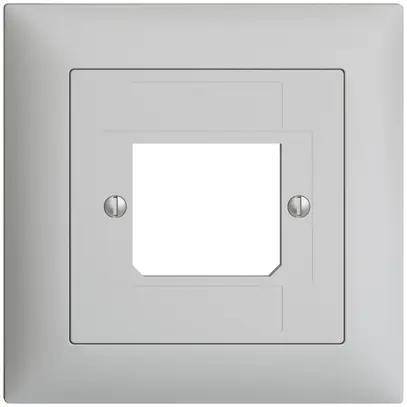 Kit frontale EDIZIOdue grigio chiaro 88×88mm 1×TT 3×RJ 