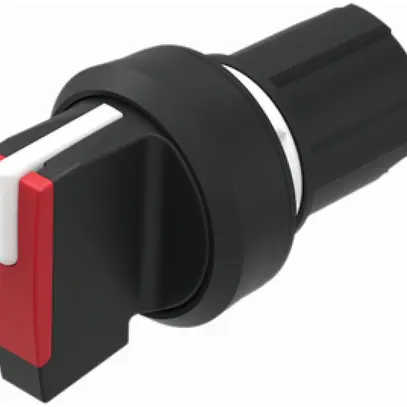 Interruttore rotat. INS EAO45 fissa-0-fissa rosso, anello nero 